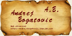 Andrej Bogatović vizit kartica